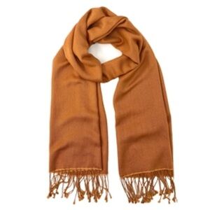 💛 Buy Two, Get One 💛 Pashmina Silk Burnt Orange  Scarf